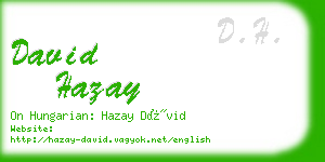 david hazay business card